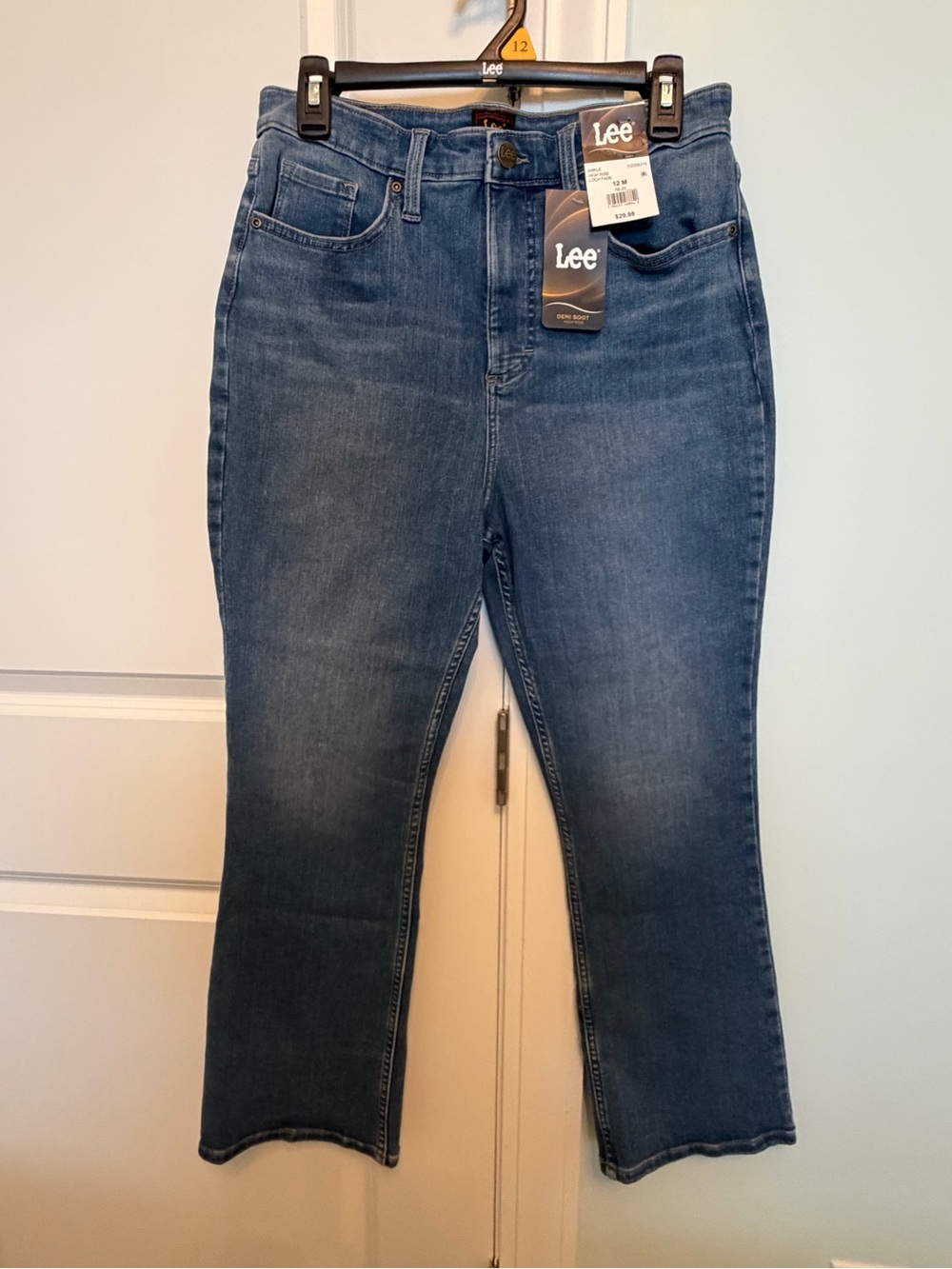 Lee Women's Demi Boot Ankle High Rise Blue Denim Jeans